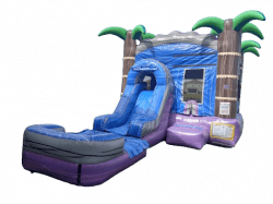 Tropical Purple BOUNCE HOUSE W/SLIDE WET OR DRY RENTALS