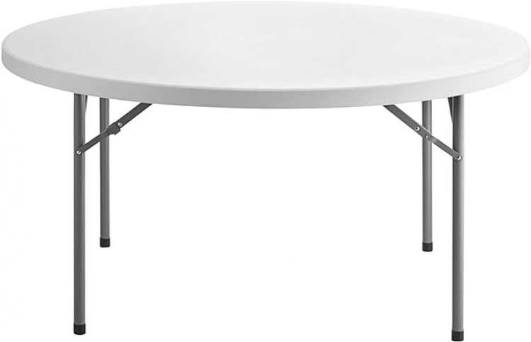 60 Round White Plastic Folding Table
