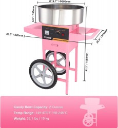 61 joLh9NDL. AC SL1500 1707157823 Cotton Candy Machine with Cart