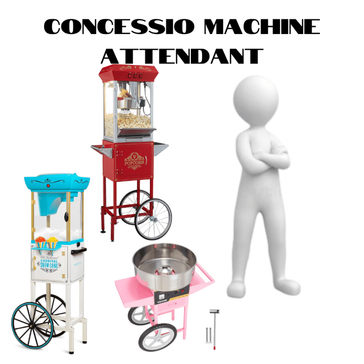 Concession machines ATTENDANT ( 4 hours )