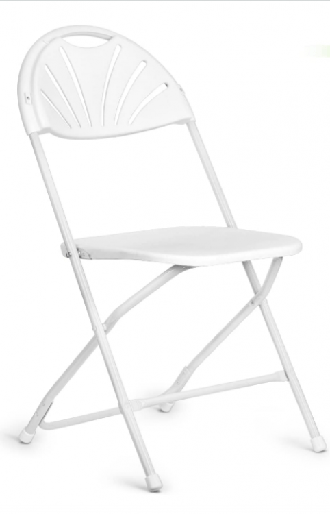 White FAN BACK chair