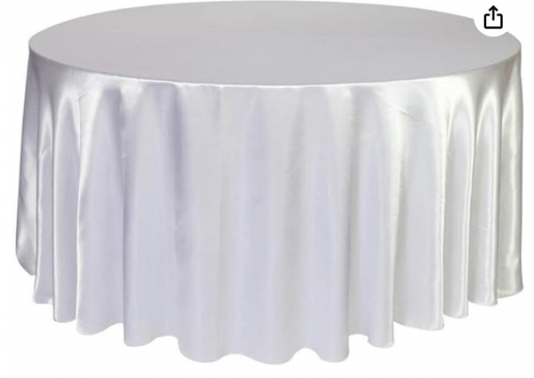 Satin Silk Fabric Round Table Cover