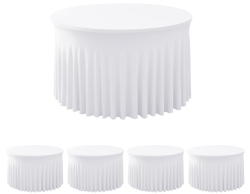 White 72 Spandex Round Tab.