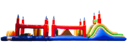 60FT. Castle Multi-Color Obstacle Course